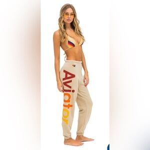 AVIATOR NATION 2 SWEATPANTS - SAND SIZE XL
